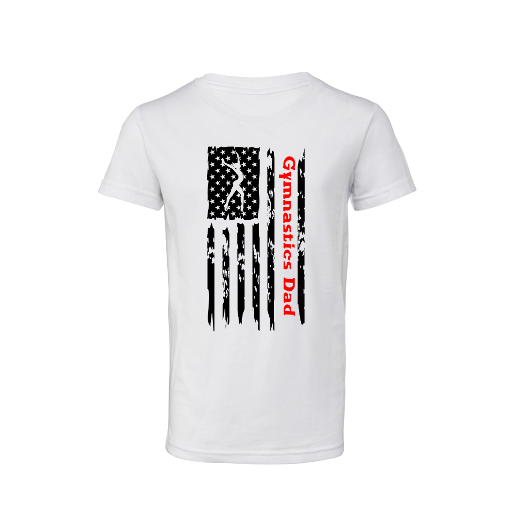 American Flag Gymnastics Dad Shirts