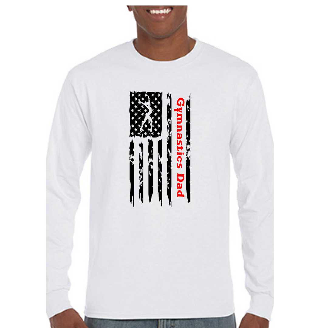 American Flag Gymnastics Dad Shirts