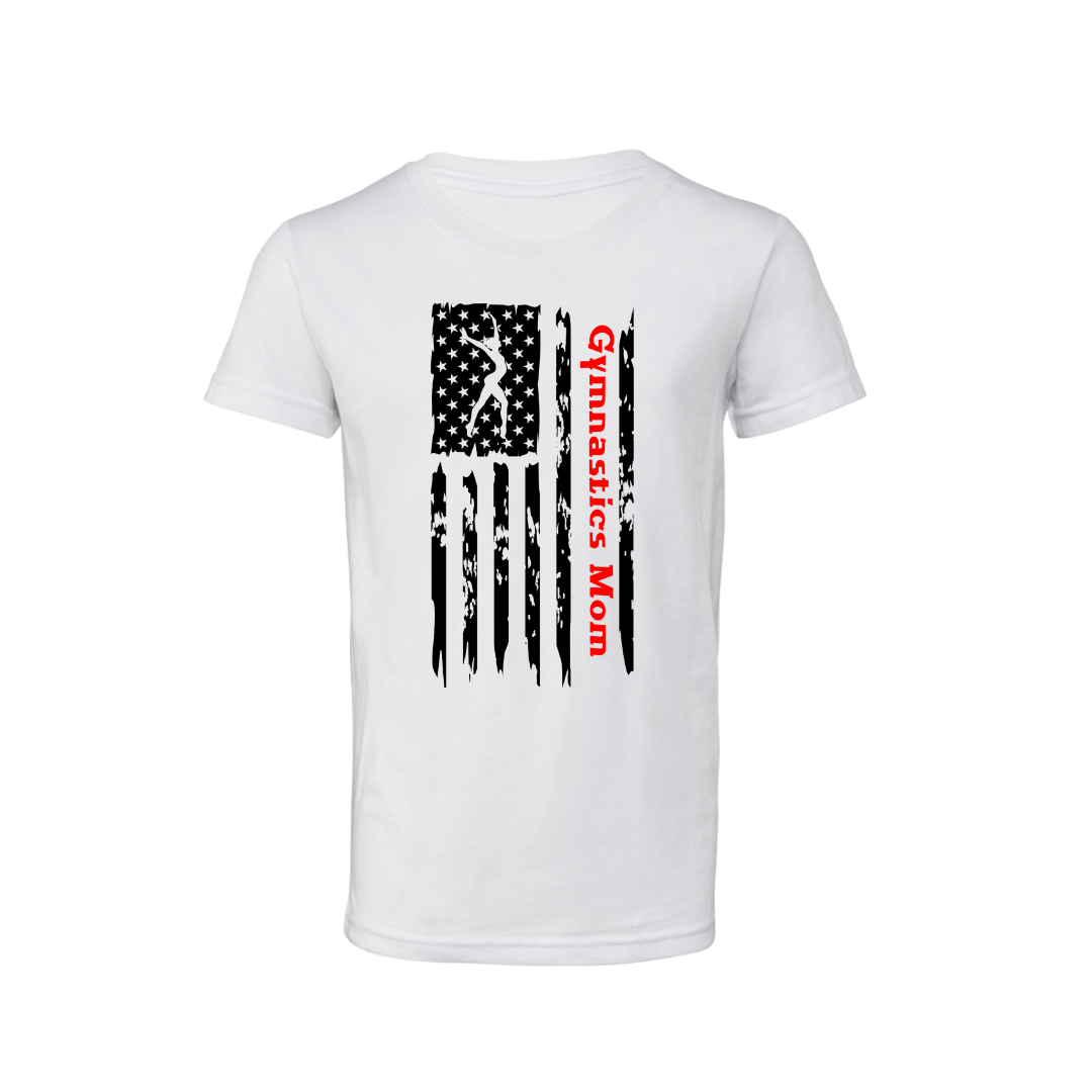 American Flag Gymnastics Mom Shirts