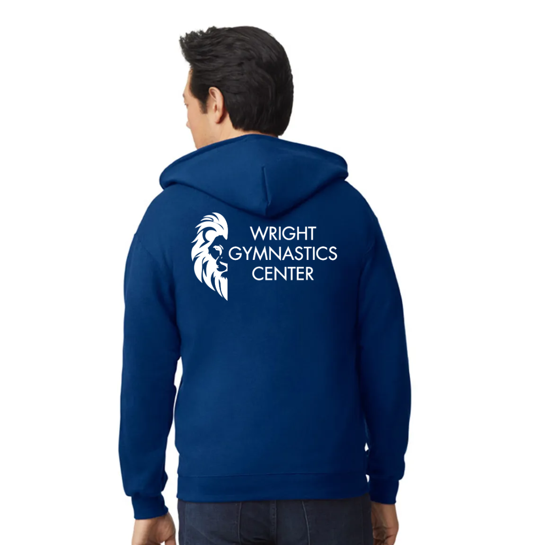 Wright Gymnastics Center Unisex Adult Zip-Up Hooded Sweat Shirt